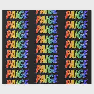 Rainbow Vorname "PAIGE"; Fun & Colorful Geschenkpapier