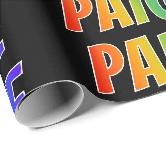 Rainbow Vorname "PAIGE"; Fun & Colorful Geschenkpapier (Rolleneckpunkt)