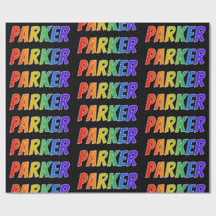 Rainbow Vorname "PARKER"; Fun & Colorful Geschenkpapier