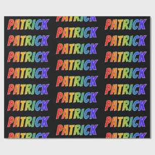 Rainbow Vorname "PATRICK"; Fun & Colorful Geschenkpapier