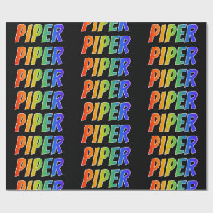 Rainbow Vorname "PIPER"; Fun & Colorful Geschenkpapier