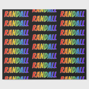 Rainbow Vorname "RANDALL"; Fun & Colorful Geschenkpapier