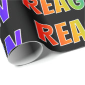 Rainbow Vorname "REAGAN"; Fun & Colorful Geschenkpapier (Rolleneckpunkt)