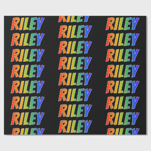 Rainbow Vorname "RILEY"; Fun & Colorful Geschenkpapier