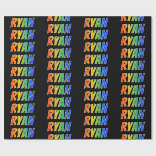 Rainbow Vorname "RYAN"; Fun & Colorful Geschenkpapier