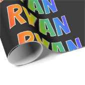 Rainbow Vorname "RYAN"; Fun & Colorful Geschenkpapier (Rolleneckpunkt)