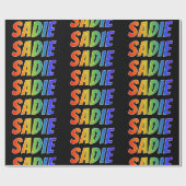 Rainbow Vorname "SADIE"; Fun & Colorful Geschenkpapier (Flach)