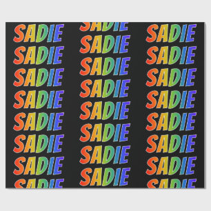 Rainbow Vorname "SADIE"; Fun & Colorful Geschenkpapier