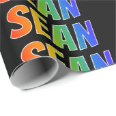 Rainbow Vorname "SEAN"; Fun & Colorful Geschenkpapier (Rolleneckpunkt)