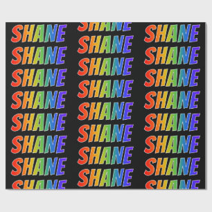 Rainbow Vorname "SHANE"; Fun & Colorful Geschenkpapier