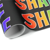 Rainbow Vorname "SHANE"; Fun & Colorful Geschenkpapier (Rolleneckpunkt)