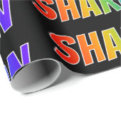 Rainbow Vorname "SHARON"; Fun & Colorful Geschenkpapier (Rolleneckpunkt)
