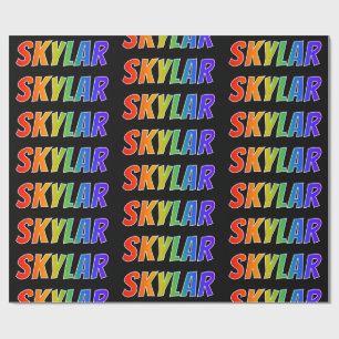 Rainbow Vorname "SKYLAR"; Fun & Colorful Geschenkpapier