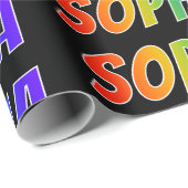 Rainbow Vorname "SOPHIA"; Fun & Colorful Geschenkpapier (Rolleneckpunkt)