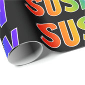 Rainbow Vorname "SUSAN"; Fun & Colorful Geschenkpapier (Rolleneckpunkt)