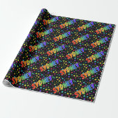 Rainbow Vorname "SYDNEY" + Sterne Geschenkpapier (Ungerollt)