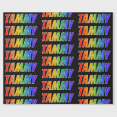 Rainbow Vorname "TAMMY"; Fun & Colorful Geschenkpapier (Flach)