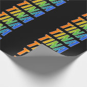 Rainbow Vorname "TINA"; Fun & Colorful Geschenkpapier (Ecke)