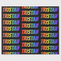 Rainbow Vorname "TRISTAN"; Fun & Colorful