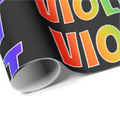 Rainbow Vorname "VIOLET"; Fun & Colorful Geschenkpapier (Rolleneckpunkt)