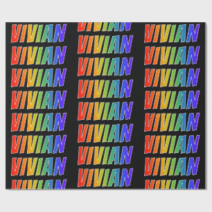 Rainbow Vorname "VIVIAN"; Fun & Colorful Geschenkpapier