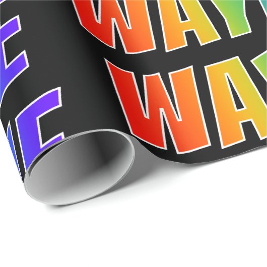 Rainbow Vorname "WAYNE"; Spaß und Farben Geschenkpapier (Rolleneckpunkt)