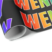 Rainbow Vorname "WENDY"; Fun & Colorful Geschenkpapier (Rolleneckpunkt)