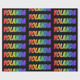 Rainbow Vorname "YOLANDA"; Fun & Colorful Geschenkpapier
