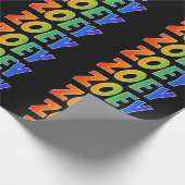 Rainbow Vorname "ZOEY"; Fun & Colorful Geschenkpapier (Ecke)