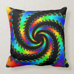 Rainbow Vortex Fraktal Kissen
