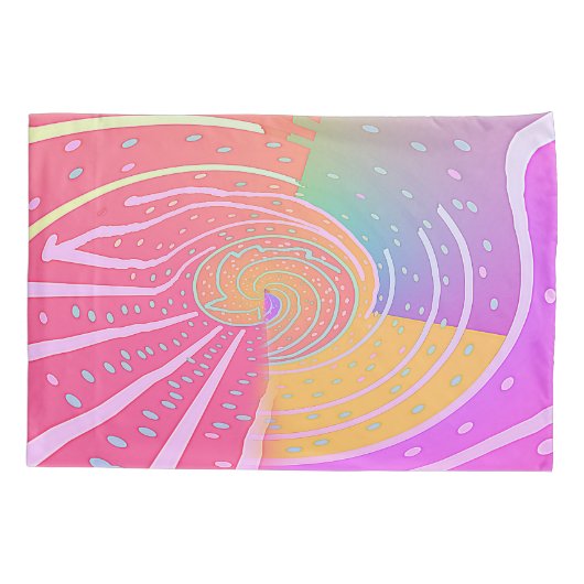 Rainbow Vortex Swirl Kissenbezug (Rückseite-Links)