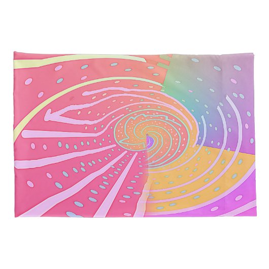 Rainbow Vortex Swirl Kissenbezug (Rückseite-Rechts)