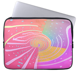 Rainbow Vortex Swirl Laptopschutzhülle