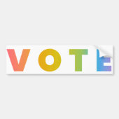 Rainbow VOTE Autoaufkleber (Vorne)
