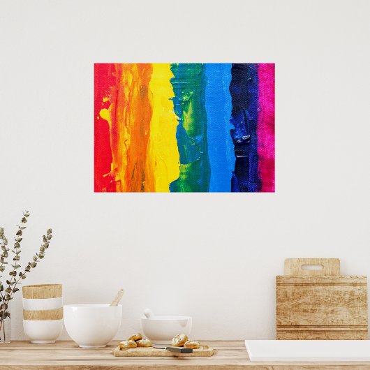 Rainbow Wall Art (Malstil) Poster (Küche)