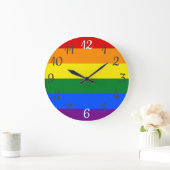Rainbow Wall Clock Große Wanduhr (Zuhause)