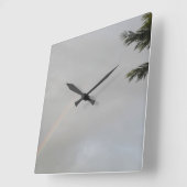 Rainbow Wall Clock Quadratische Wanduhr (Winkel)
