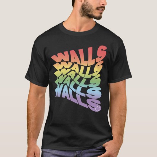 Rainbow Walls Louis Tomlinson weißer Hintergrund C T-Shirt (Vorderseite)