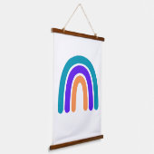 Rainbow Wandteppich Mit Holzrahmen (Gewinkelt)