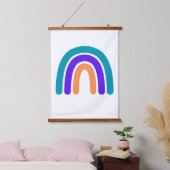 Rainbow Wandteppich Mit Holzrahmen (Schlafzimmer)