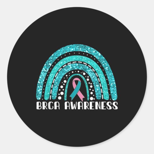 Rainbow Warrior Brca Bewusstsein Runder Aufkleber (Vorderseite)