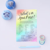 Rainbow Was ist in Ihrer Purse Paper Game Card? Flyer (Einzeln)