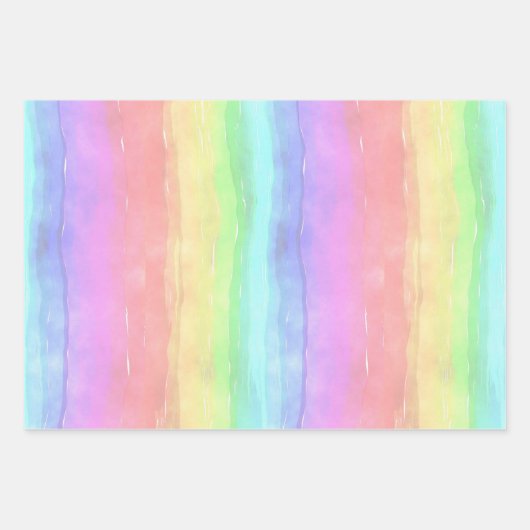 Rainbow Wash Design Geschenkpapier Set (Vorderseite 3)