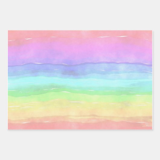 Rainbow Wash Design Geschenkpapier Set (Vorderseite)