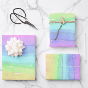 Rainbow Wash Design Geschenkpapier Set