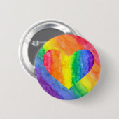 Rainbow Wash Herztasten Button (Vorne & Hinten)