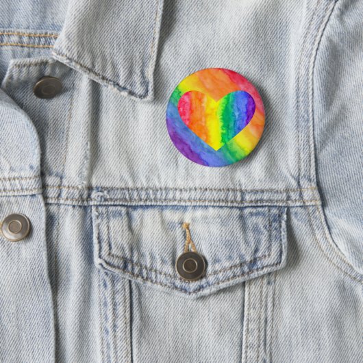 Rainbow Wash Herztasten Button (Beispiel)