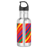 Rainbow Wasser Flasche mit Name Edelstahlflasche (Rückseite)