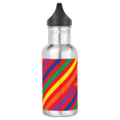 Rainbow Wasser Flasche mit Name Edelstahlflasche (Links)