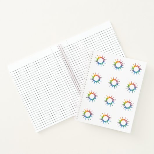 Rainbow Wassercolor Spiralnotebook Notizblock (Innenseite)